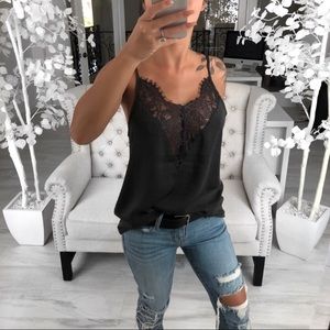 • RP • Ekattire Charcoal V Lace Cami M